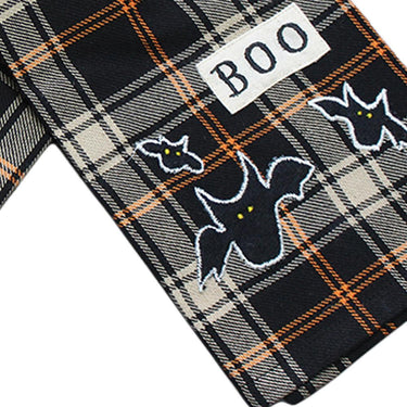 2 in 1 Primitive Fall Plaid Pumpkin Boo Towel Set of two ET220016 - The Fox Decor